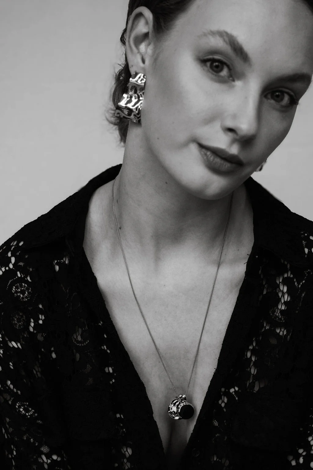 Oorbellen fleur zilver - Image 3